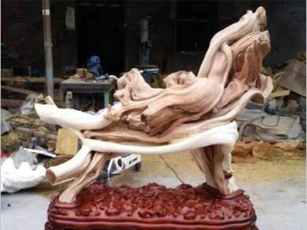 分体几架-奇石红木底座