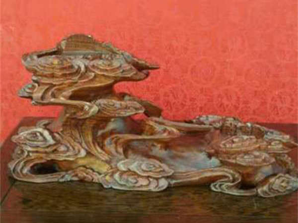 奇石红木底座-透雕座